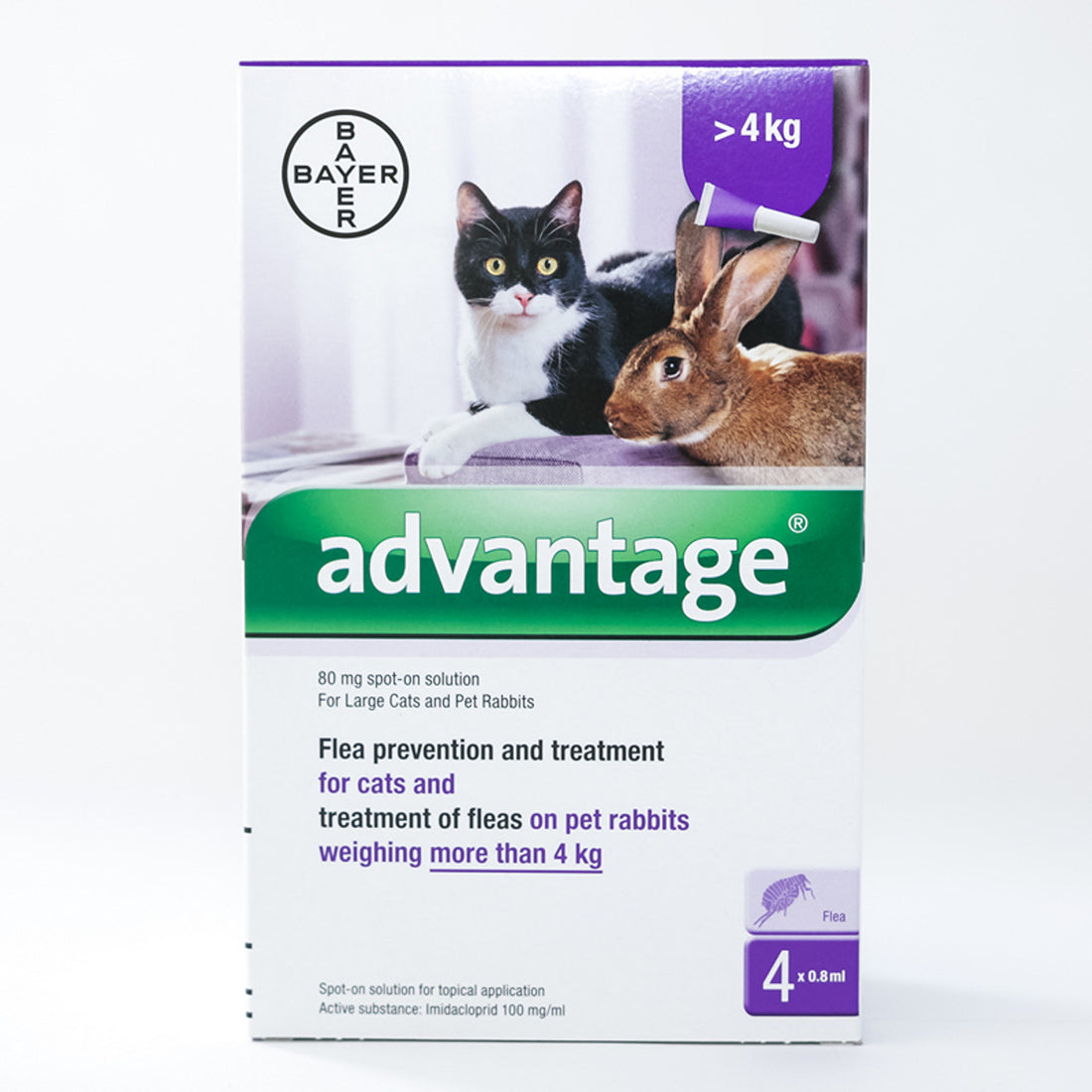 Advantage (Purple) for Large Cats over 8.8Lbs (4Kg) - Furrykittypuppy