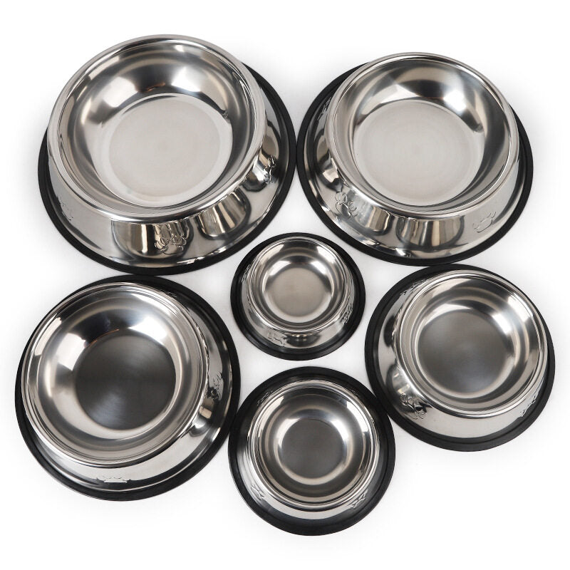 Stainless Steel Skidproof Pet Bowl Feeder - Furrykittypuppy