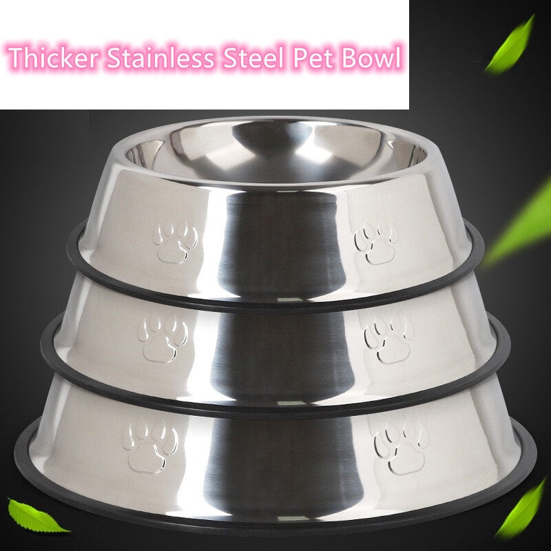 Stainless Steel Skidproof Pet Bowl Feeder - Furrykittypuppy