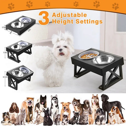 Dog Adjustable Height Feeding Table Tray - Furrykittypuppy