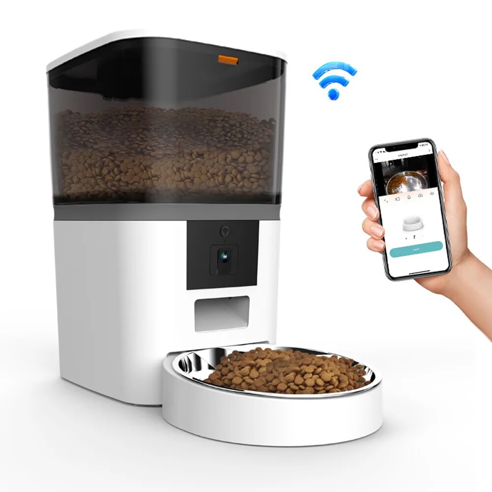 Automatic Pet Feeder With Camera - Furrykittypuppy