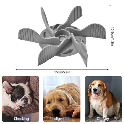 Slow Feeder Silicone Inserted In Dogs Bowl