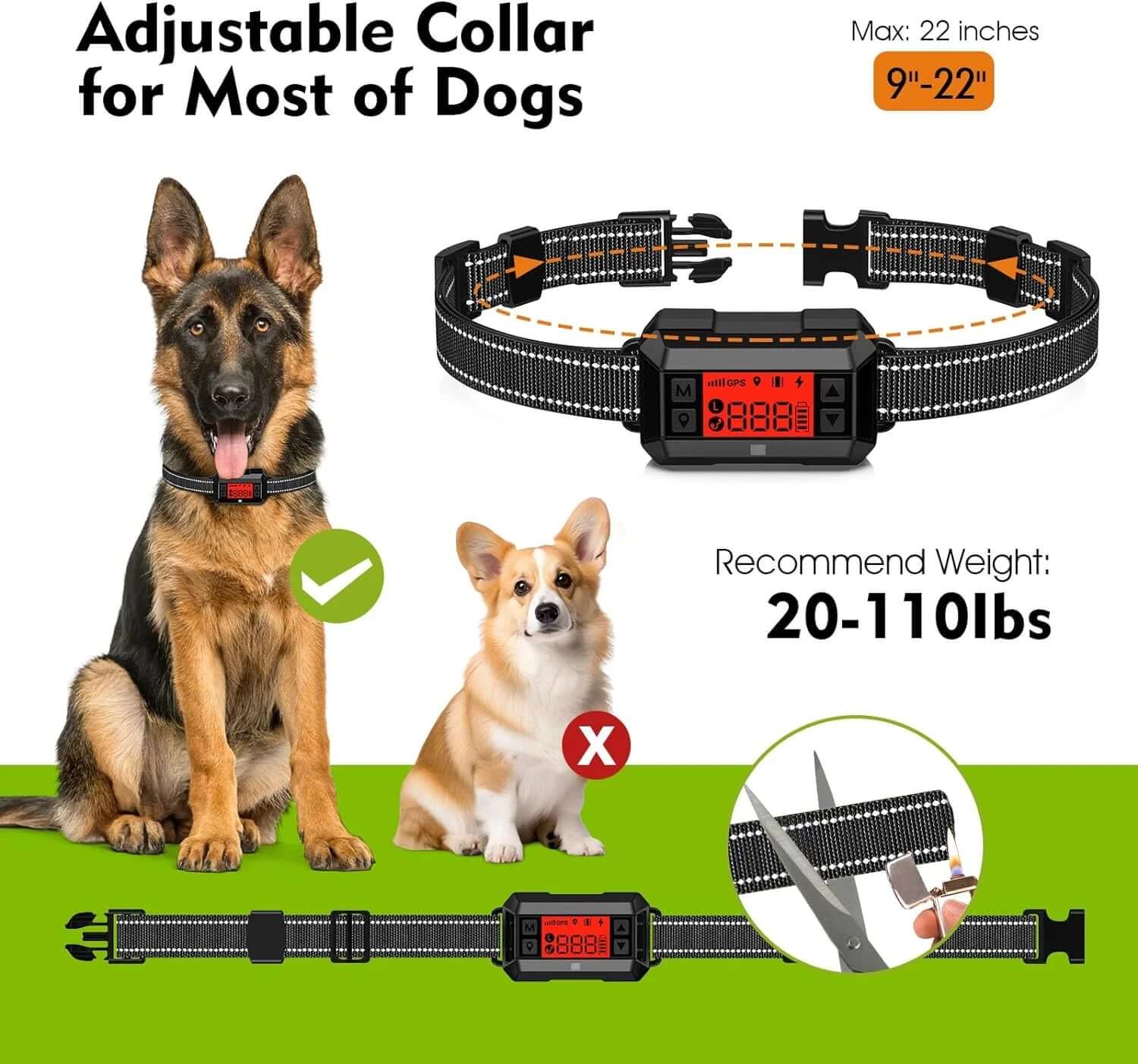 GPS Wireless Dog Fence System: Containment System for Medium &amp; Large Dogs, 1000-Yard Coverage, Easy Setup