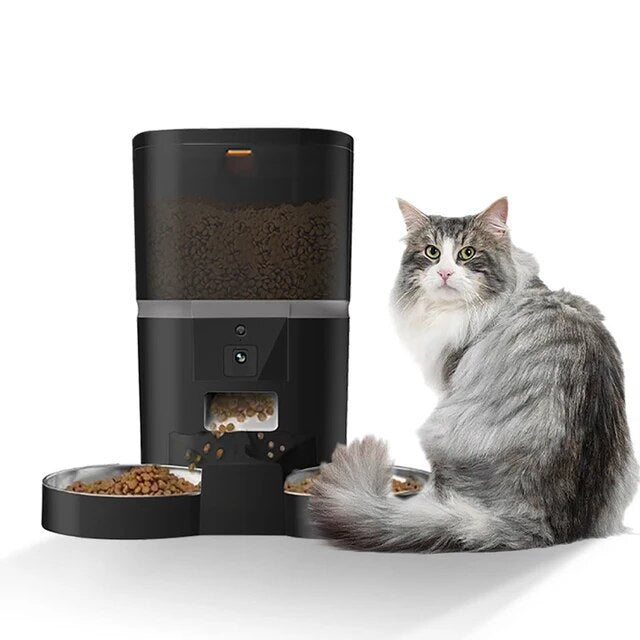 Automatic Pet Feeder With Camera - Furrykittypuppy