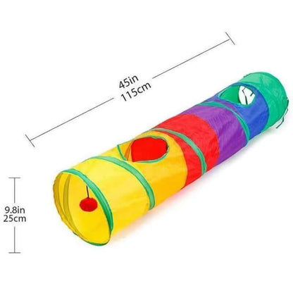 VZZ Practical Cat Tunnel Pet Tube Collapsible Play Toy Indoor Outdoor Kitty Puppy Toys for Puzzle Exercising Hiding Training