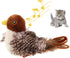 Interactive Electronic Cat Toy (Not Flapping), Automatic Chirping Bird Cat Toy Squeaky with Feather Tail, Melody Chaser Toy Bird for Cats to Play Alone, Play and Squeak Kitten Toy for Boredom