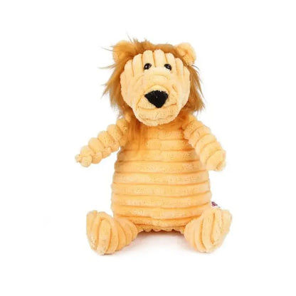 Corduroy Plush Animal Dog Toys – Durable, Squeaky Fun for All Sizes!