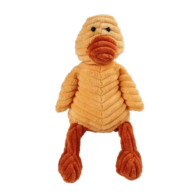 Corduroy Plush Animal Dog Toys – Durable, Squeaky Fun for All Sizes!