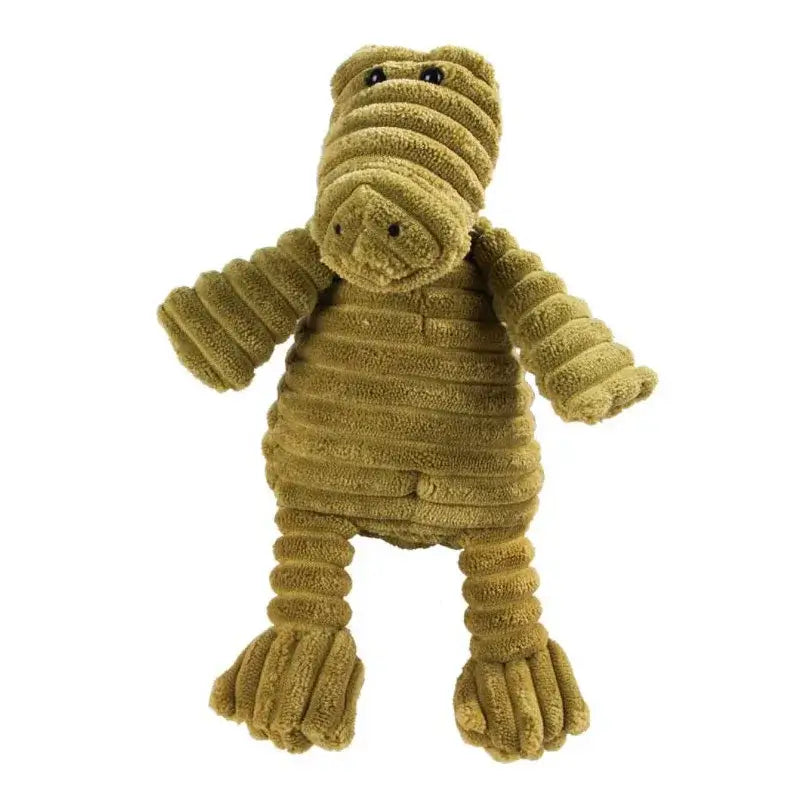 Corduroy Plush Animal Dog Toys – Durable, Squeaky Fun for All Sizes!