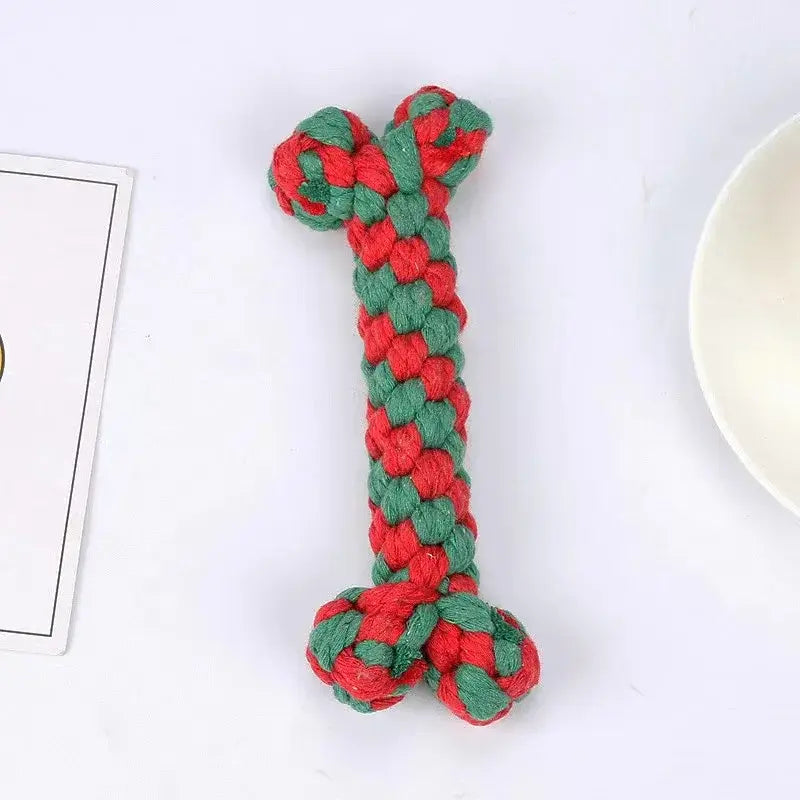 Holiday Fun for Furry Friends: Christmas Rope Toy Set