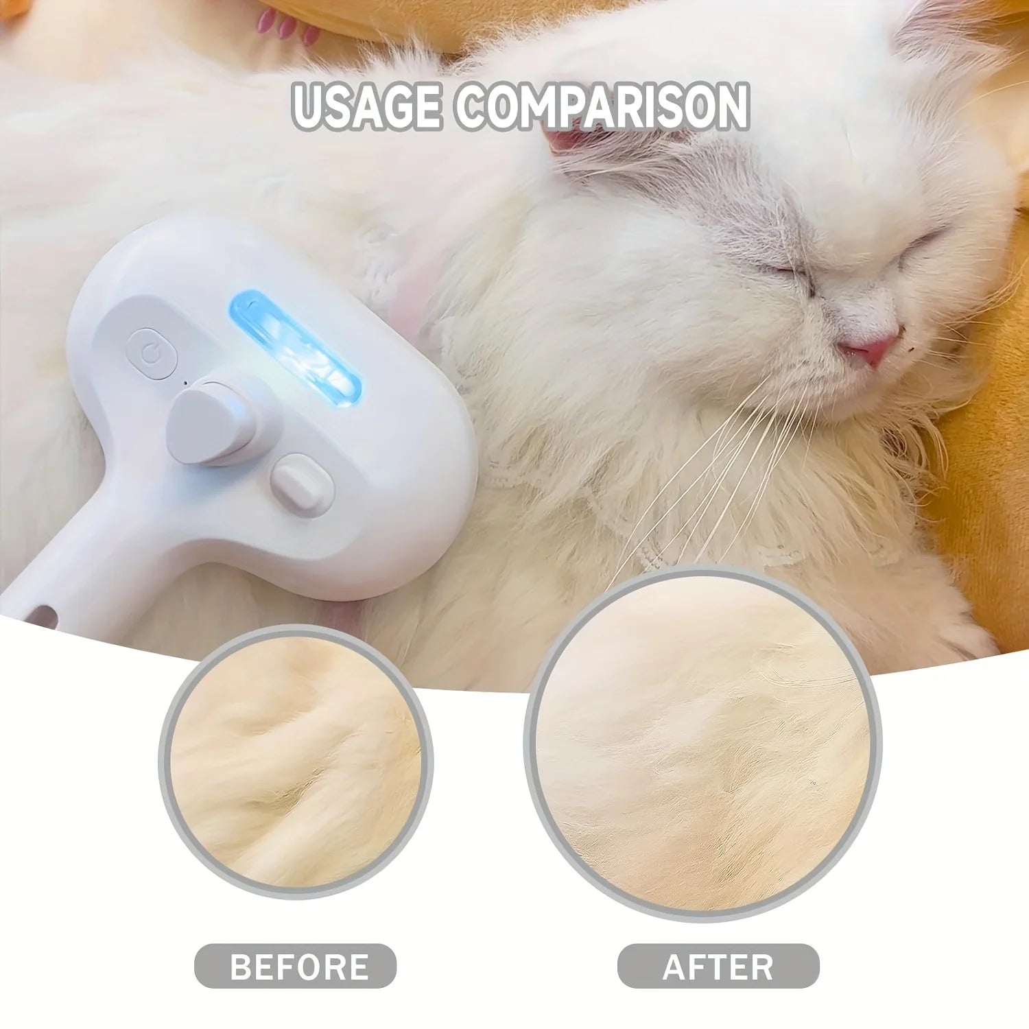 PawfectMist™ Grooming Comb with Built-in Humidifier