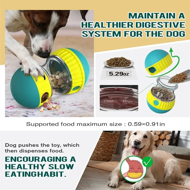 IntelliPlay Tumbler Feeder Ball for Dogs - Furrykittypuppy