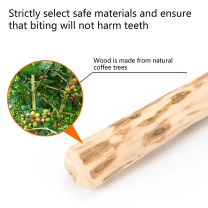 Durable Coffee Wood Chew Stick for Dogs – Natural Anxiety Relief &amp; Dental Care