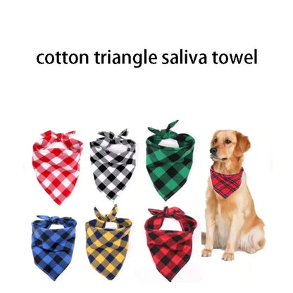 Timeless Charm: Classic Red &amp; Black Plaid Pet Bandana