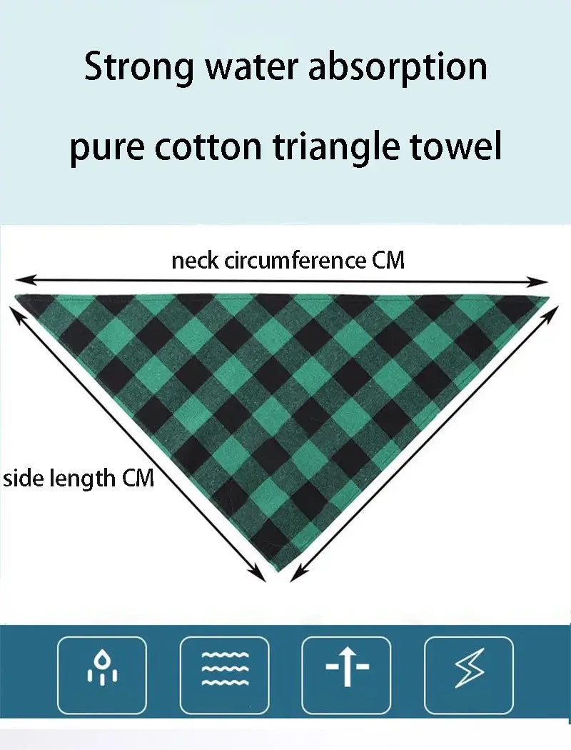 Timeless Charm: Classic Red &amp; Black Plaid Pet Bandana