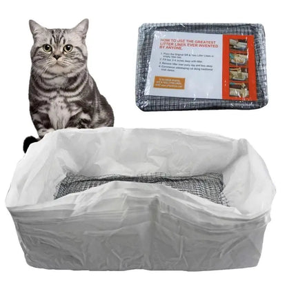 Effortless Clean-Up: 10pcs Reusable Cat Feces Filter Liners - Furrykittypuppy