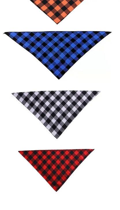 Timeless Charm: Classic Red &amp; Black Plaid Pet Bandana