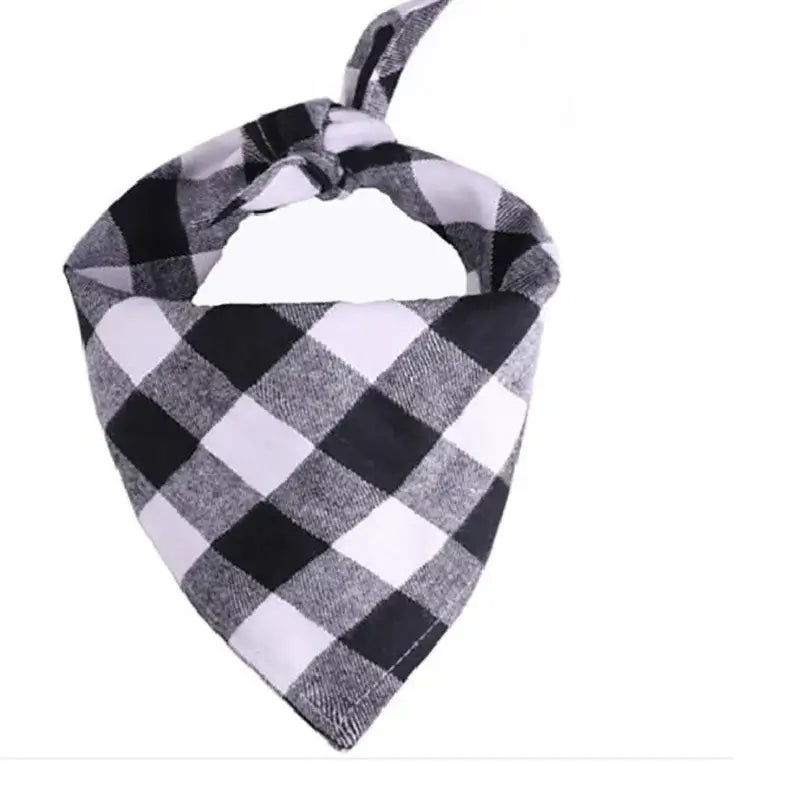 Timeless Charm: Classic Red &amp; Black Plaid Pet Bandana