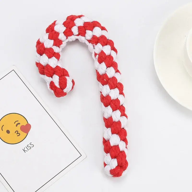 Holiday Fun for Furry Friends: Christmas Rope Toy Set