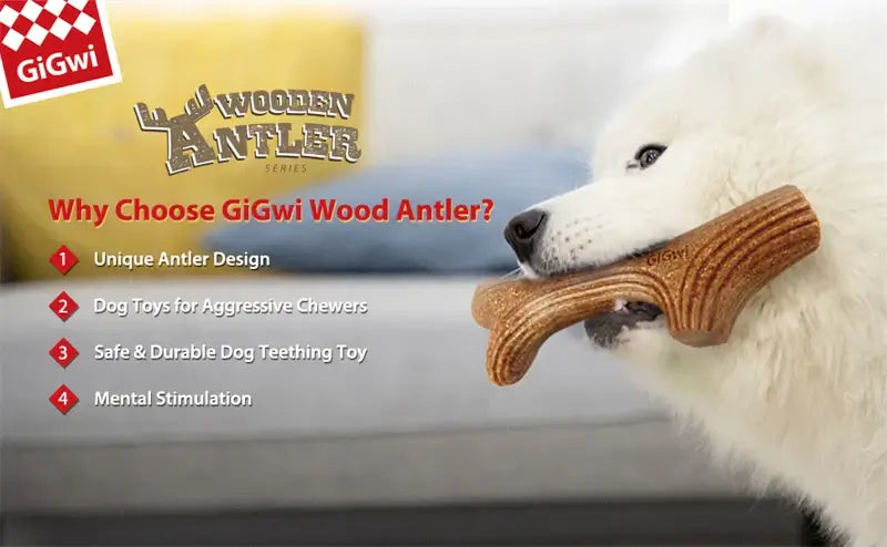 Real Wooden Deer Antlers Dog Chew Toy