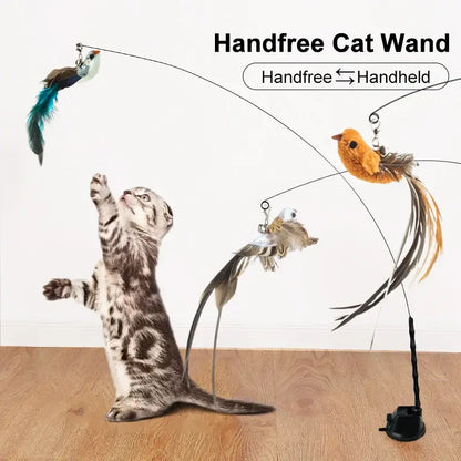 Hands-Free Feather Cat Wand - Furrykittypuppy