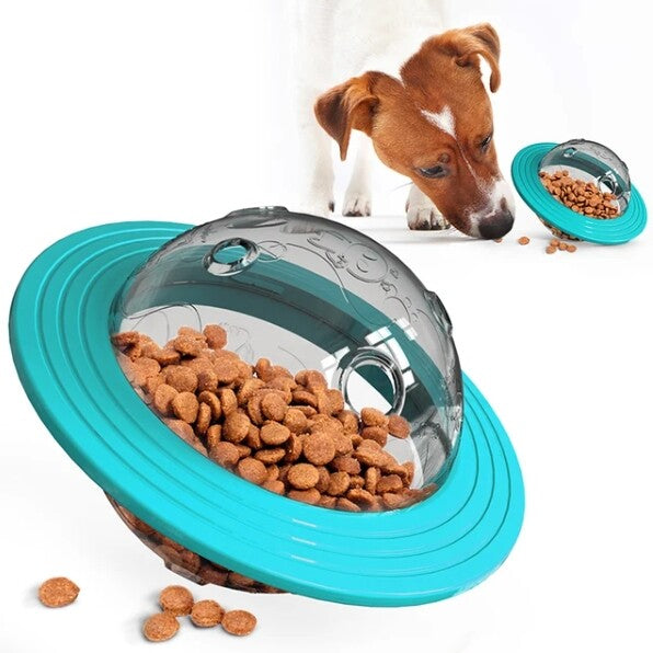 Flying Saucer Dog Slow Food Feeder Toy - Furrykittypuppy