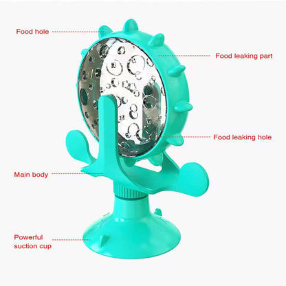 Interactive Treat Leaking Toy for Cat Small Dogs Slow Feeder Dispenser Puppy Funny Rotatable Wheel Improve IQ Kitten Accessories