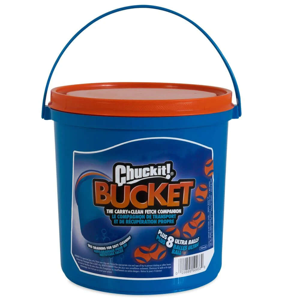 Chuckit! Bucket with Ultra Ball Dog Toy Medium 8Pk