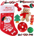 Christmas Dog Toys with Dog Christmas Stocking, Adorable Dog Gifts for Puppy Small Medium Dog