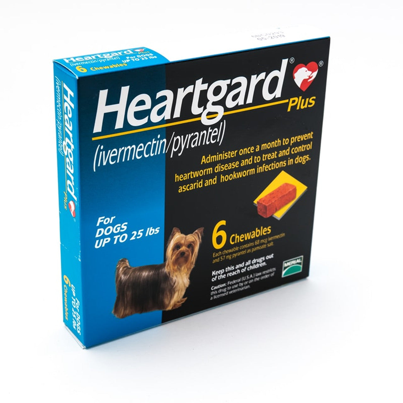 Heartgard plus (Blue) Chewables for Dogs up to 25Lbs(11Kg), 6 Pack - Furrykittypuppy