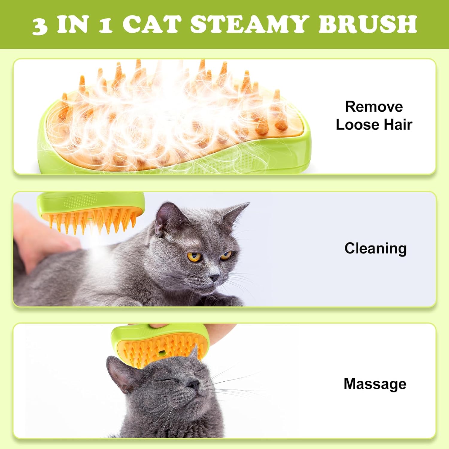 Cats and Dogs spray hair brush - Furrykittypuppy