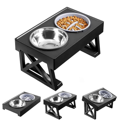 Dog Adjustable Height Feeding Table Tray - Furrykittypuppy